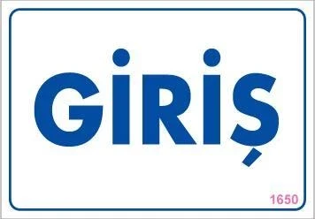 Giriş Uyarı Levhası 17,5x25 KOD:1650 ürün görseli 1