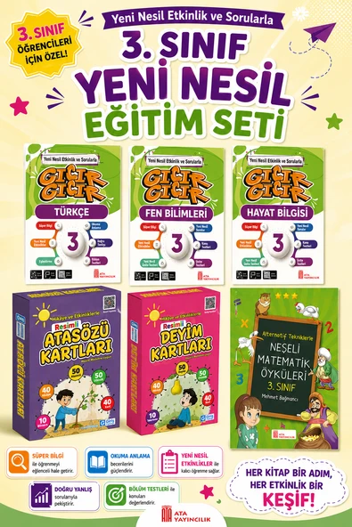 3.Sınıflar İçin Eğitim Seti + Atasözleri ve Deyim Kartları ürün görseli 1