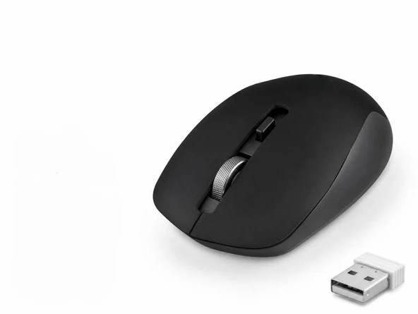 Plus Sessiz Kablosuz Mouse 2.4 Ghz 1600 Dpı Siyah S1000 ürün görseli 1