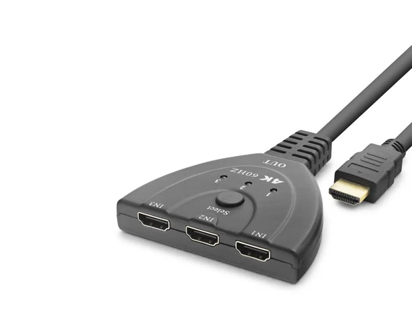 Hdmı Switch 4K 60 Hz Hdr Kablolu 3 Giriş 1 Çıkış HDX7870 ürün görseli 1