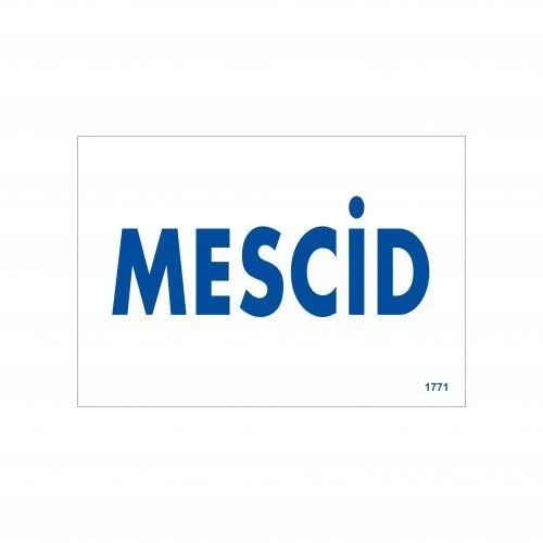 Mescid Uyarı Levhası 17,5x25 KOD:1771 ürün görseli 1