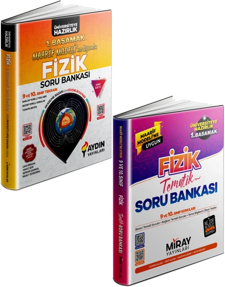 Aydın + Miray 2027 Tyt Maarif Fizik Soru Bankası Seti Kitap ürün görseli 1