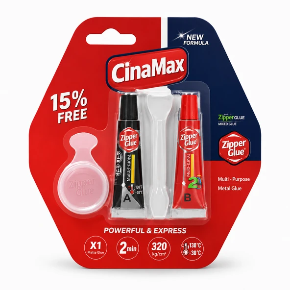 CinaMax Çift Bileşenli Epoksi Yapıştırıcı 16 Gr  Metal Plastik Ahşap Cam 4 Dakika Kurur Güçlü Hız ürün görseli 1