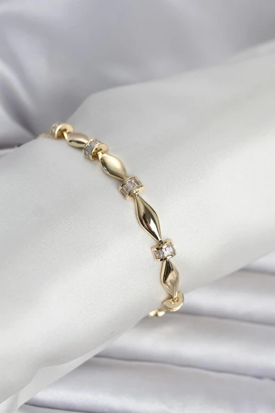 Pirinç Gold Renk Sütun Model Kadın Bileklik ürün görseli 1