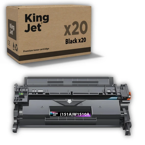 Kingjet Hp Uyumlu 151A W1510A Standart Kapasiteli Çipli (20'li Paket) Muadil Toner | MFP 4103dw ürün görseli 1