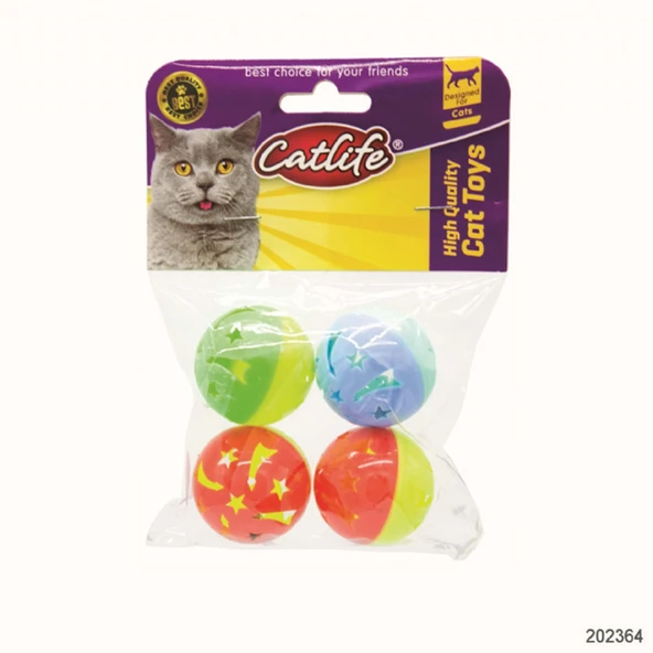 202364 Catlife Plastik Kedi Oyuncağı 4 Lü ürün görseli 1