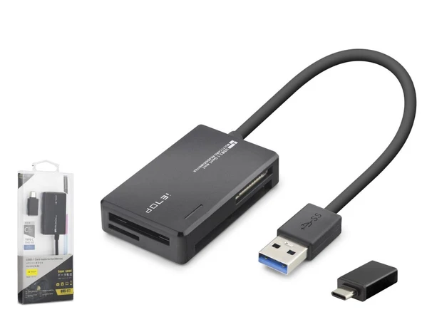 Usb Type-c 3.2 Gen1 All İn One Kart Okuyucu Cf Sd Microsd Ms 5 Gbps Siyah C313 ürün görseli 1
