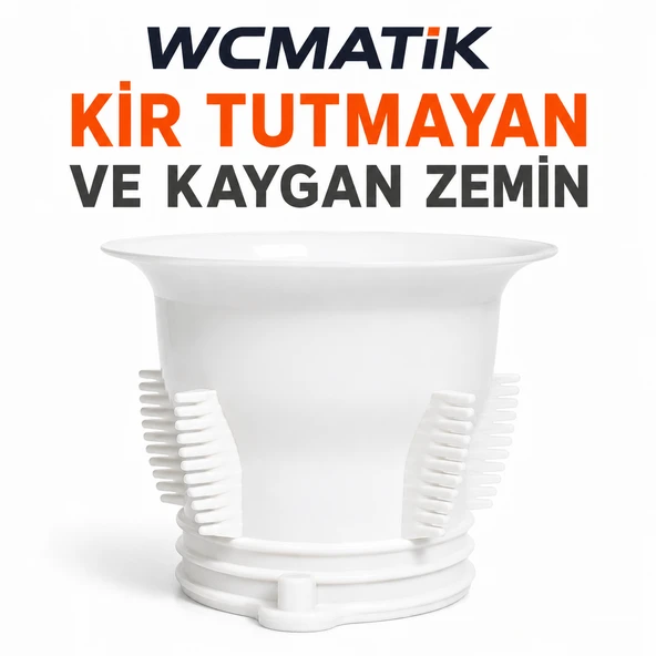 WCMATİK Alaturka Tuvalet Koku Önleyici Kapak | Kir Tutmayan Özel Kapak | Klozet ve Alaturka WC Gider Kapağı | Sıçrama Önleyici | Beyaz ürün görseli 1