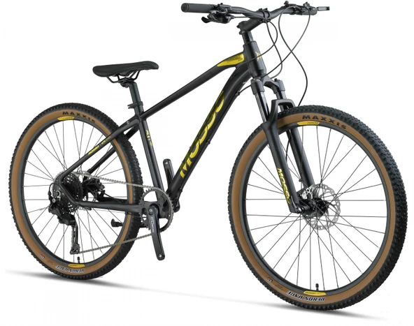 MOSSO GOLD EDITION-27 CUES ERKEK DAĞ BİSİKLETİ 406H HD 27.5 JANT 9 VİTES MAT SİYAH GOLD ürün görseli 1