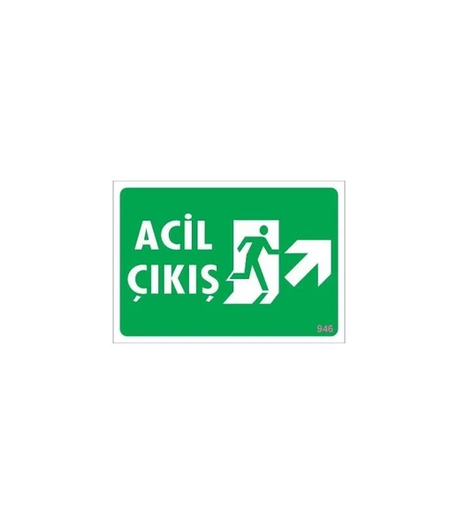 Acil Çıkış Uyarı Levhası 17,5x25 KOD: 946 ürün görseli 1