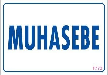 Muhasebe Uyarı Levhası 17,5x25 KOD:1773 ürün görseli 1