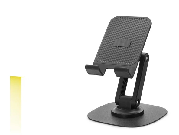 Ayarlanabilir Katlanabilir Telefon Standı 360 Derece Döner Siyah HDX8024 ürün görseli 1