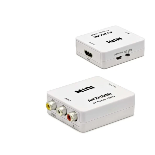AV Dişi to HDMI Dişi Görüntü Dönüştürücü 1080p Full HD - Beyaz HDX1282 ürün görseli 1