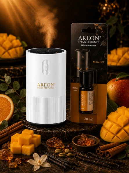 Areon Aromatik Difüzör Beyaz (Pleksi) + Mango ürün görseli 1