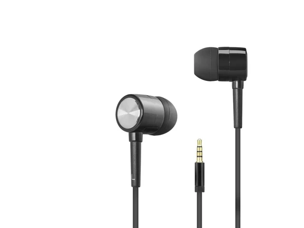 Kablolu Kulak İçi Mikrofonlu Kulaklık 3.5 Mm Pc Telefon Uyumlu Siyah DHH1111BK ürün görseli 1