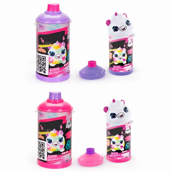 45521 SUN-CNL-HOBİ SET AIRBRUSH PLUSH MYSTERY MINI PLUSH NEON SERIES 2 ürün görseli 1