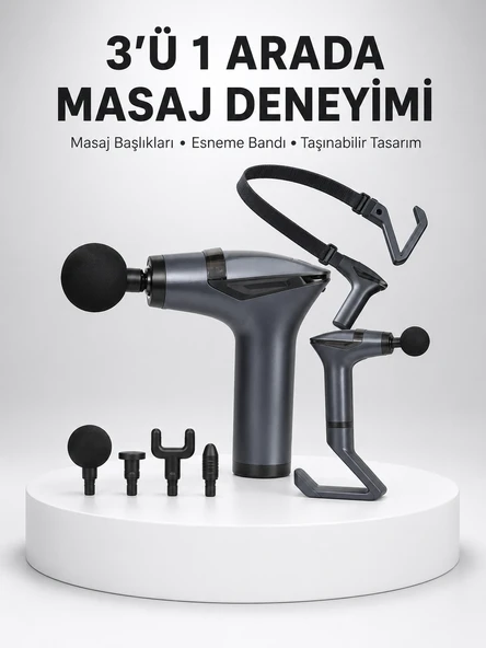 Titreşimli Şarjlı Masaj Aleti 3in1 Fonksiyonel Çok Amaçlı Model Yeni Nesil ürün görseli 1