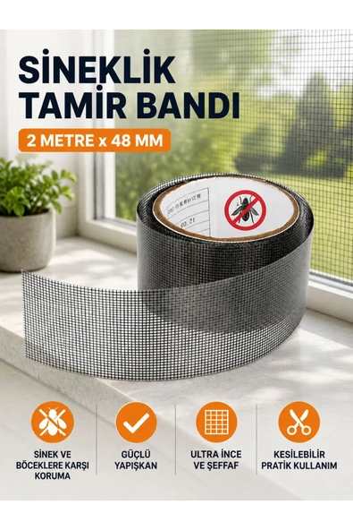 Sineklik Tamir Bandı 2 Metre x 48 mm / Güçlü Pencere ve Kapı Sineklik ürün görseli 1