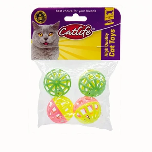 202360 Catlife Plastik Kedi Oyuncağı 4 Lü ürün görseli 1