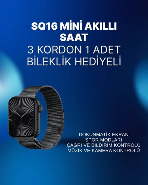 Mini Series 10 Akıllı Saat | 3 Kordon + Bileklik Hediyeli, Tüm Telefonlarla Uyumlu ürün görseli 1