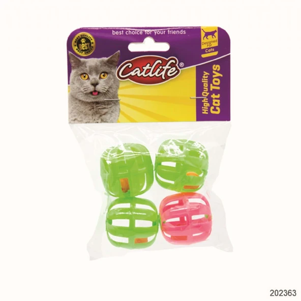 202363 Catlife Plastik Kedi Oyuncağı 4 Lü ürün görseli 1