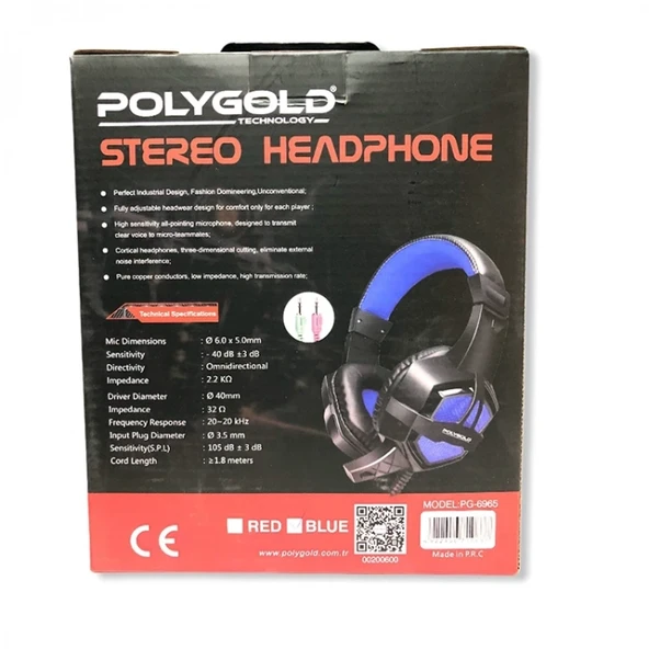 PG-6965 ÇİFT JACKLI USB IŞIKLI OYUNCU KULAKLIĞI - Resim 2