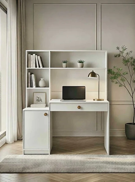 Pema Home %100 MDF ÇEKMECELİ KAPAKLI ÇALIŞMA MASASI ürün görseli 1