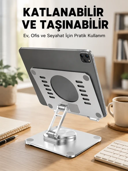 Taşınabilir Katlanır Tablet Braketi Masaüstü Stand Yeni Nesil ürün görseli 1