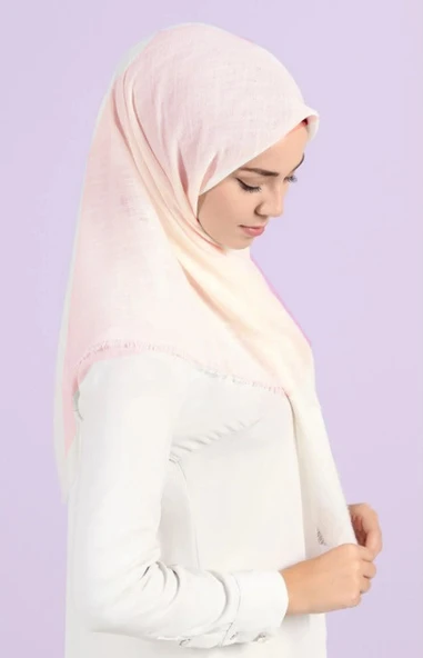Mivone Pamuku Flamlı Eşarp 100x100 - TOZ PEMBE ürün görseli 1
