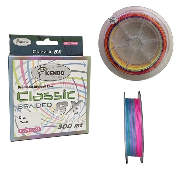 Kendo Classic 8X 300m Örgü İp Misina ( Multicolor) ürün görseli 1