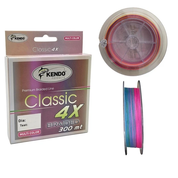 Kendo Classic 4X 300m Örgü İp Misina ( Multicolor) ürün görseli 1