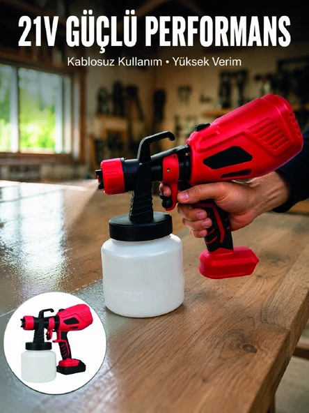 800 Ml Geniş Hazne İle Kesintisiz Boya Uygulaması ürün görseli 1