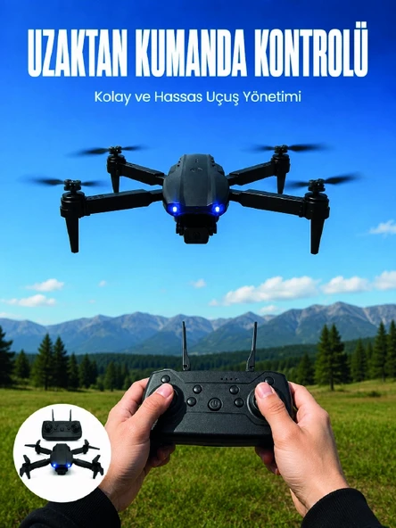 4k Hd Kameralı Katlanabilir Drone Sabit Yükseklik Destekli Uzaktan Kumandalı Drone ürün görseli 1
