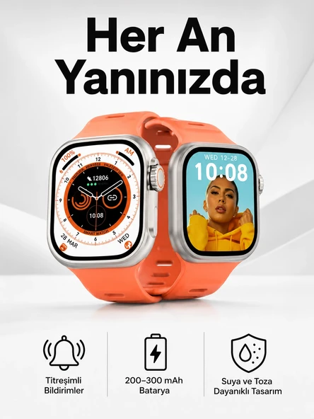 Akıllı Saat Gps, Sağlık Ve Uyku Takibi Arama Cevaplayan Bluetooth Bağlantılı (kopya) ürün görseli 1