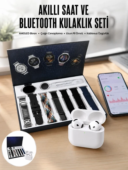 2025 Model Akıllı Saat Ve Yeni Nesil Pro Bluetooth Kulaklık Anc Özelliği ürün görseli 1
