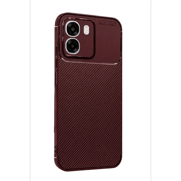 Oppo Oppo A6t 5g Auto Focus Karbon Kapak - Bordo ürün görseli 1