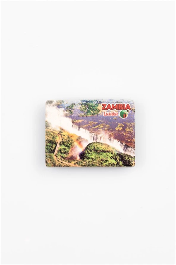 Zambiya Temalı Taş Magnet - Resim 3