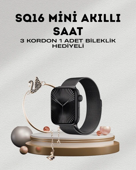 SQ-16 Mini Series 10 – Dokunmatik Akıllı Saat | Kalp Ritmi, Spo2, Uyku Takibi ürün görseli 1