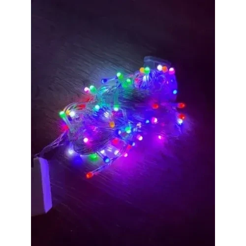 10m 100 Led Damla Uçlu Rgb Işık Şeffaf Kablo ürün görseli 1