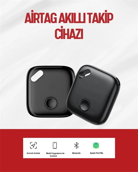 İos Uyumlu Smart Tag | Uzun Pil Ömrü | Bul Uygulaması İle Entegre Akıllı Takip Cihazı ürün görseli 1