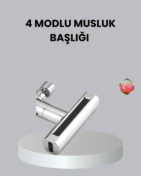Abs Pirinç Alaşımlı Musluk Başlığı 4 Modlu 360° Dönebilen Ve Ekonomik ürün görseli 1