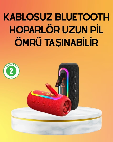 Yüksek Ses Kaliteli Kablosuz Hoparlör Led Işıklı ürün görseli 1