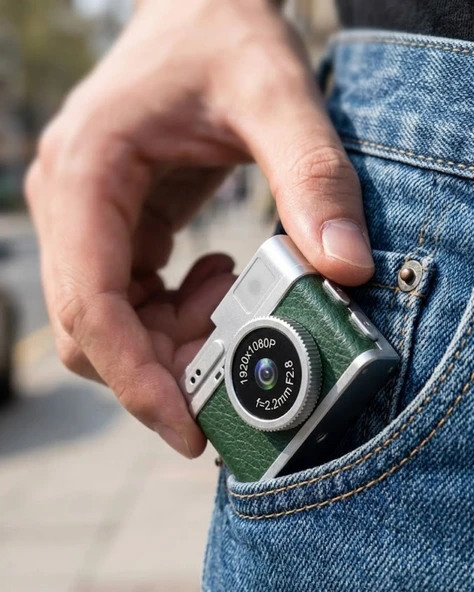 Ultra Mini Dijital Fotoğraf Makinesi 4K 1080P Hd Video Çekim Cep Kamerası ürün görseli 1