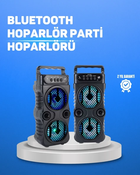 Kablosuz Led Işıklı Bluetooth Hoparlör – Fm Radyolu, Mikrofon Girişli ürün görseli 1