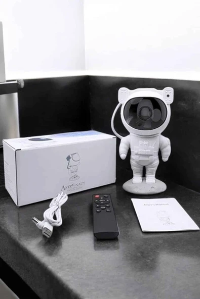 Astronot Görünümlü Projeksiyon Speaker Taşınabilir - Resim 5