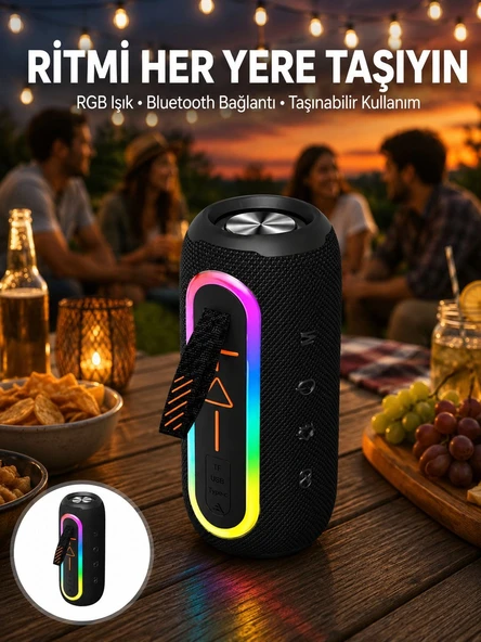 Kablosuz Bluetooth Hoparlör Taşınabilir Çoklu Bağlantılı Özelliği Yeni Nesil ürün görseli 1