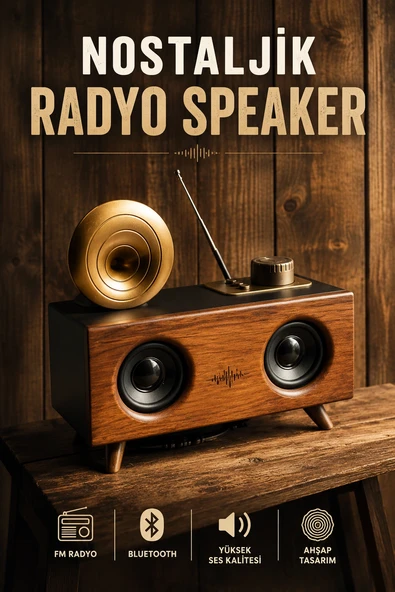 Nostaljik Görünümlü Bluetooth Bağlantılı Speaker ürün görseli 1