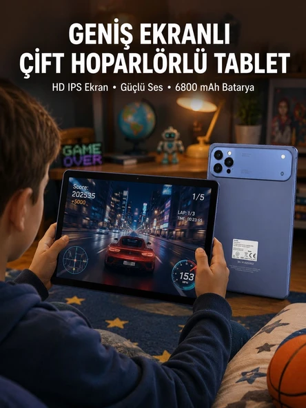 10.1 İnç Tablet 6800 Mah Batarya Çift Hoparlörlü Yeni Nesil ürün görseli 1
