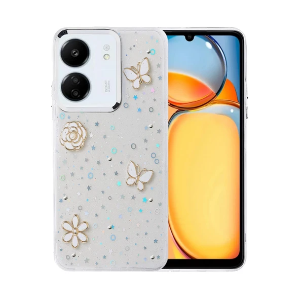 Xiaomi Redmi 13C Fiyonk Desenli Kapak - Desen 10 ürün görseli 1