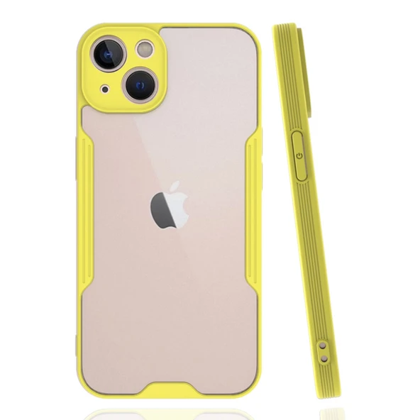 İphone 14 Plus Kılıf Platin Silikon - Sarı ürün görseli 1